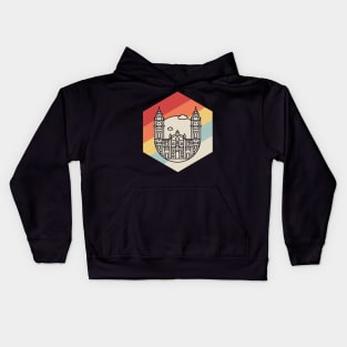 Retro Vintage Peruvian Peru Cathedral Kids Hoodie